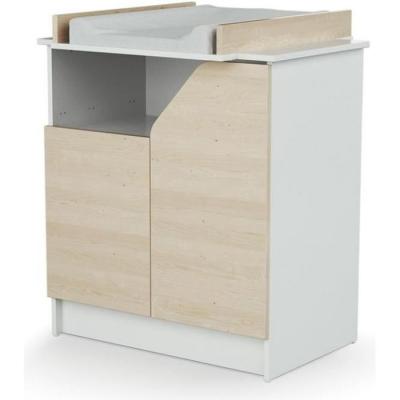 AT4  - Commode &agrave; Langer carnaval - Blanc et Bouleau