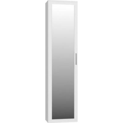 HUCOCO ATARA - Armoire d'entr&eacute;e avec grand miroir - 180x50x35 cm - Deux Blanc