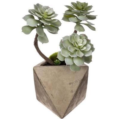 ATMOSPHERA Plante grasse artificielle Pot en c&eacute;ramique H 30 cm