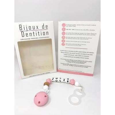  Attache t&eacute;tine personnalis&eacute; - Rose