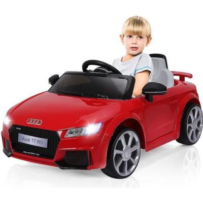 COSTWAY Voiture &eacute;lectrique Audi TTRS pour enfants -  - 2 moteurs - MP3 - Lumi&egrave;res LED - Rouge