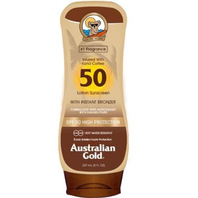 AUSTRALIAN  Gold SPF50 avec lotion bronzante instantan&eacute;e 237ml