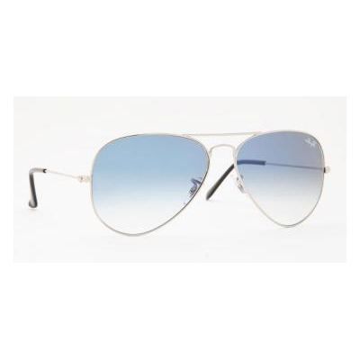 RAY BAN Aviator 3025 argent-verre d&eacute;grad&eacute; Taille S (55 mm)