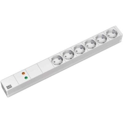BACHMANN  19 pouces multiprise 6x prot&eacute;g&eacute;es, 1x GVS, alu 333.402