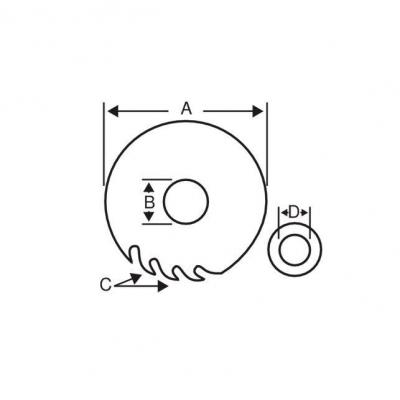 BAHCO Lame de scie circulaire &Oslash;210 mm 20 dents pour le bois -  8501-17