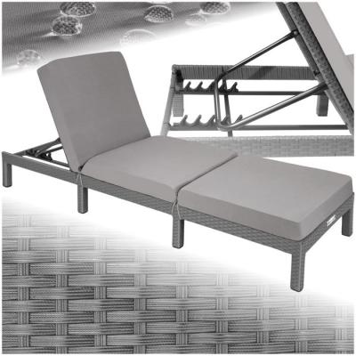 TECTAKE  bain de soleil sofia 5 positions - gris 402308