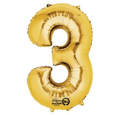 AMSCAN EUROPE GMBH Anagram&nbsp;&ndash;&nbsp;Ballon 3, Couleur Or (33081)