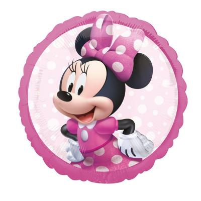 BALLON ALU ROND LICENCE MINNIE MOUSE FOREVER 43CM  Rose, Fuchsia