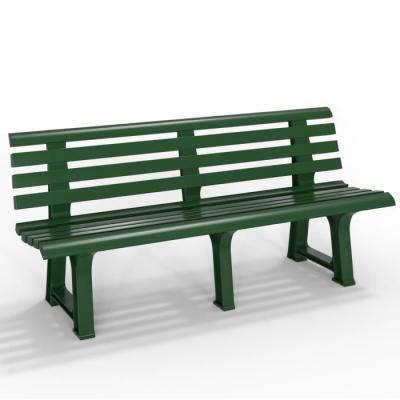 PROGARDEN Banc de jardin Parc Terrasse Ext&eacute;rieur vert PVC - 145x49x74 cm Jardin