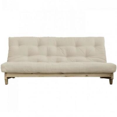 KARUP DESIGN Banquette convertible fresh pin coloris beige couchage 140*200 cm.