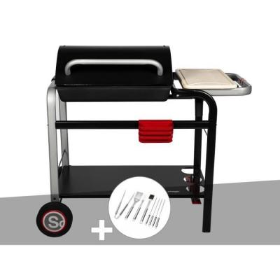 SOMAGIC Barbecue &agrave; charbon  Vulcano 2600 + Malette 8 ustensiles