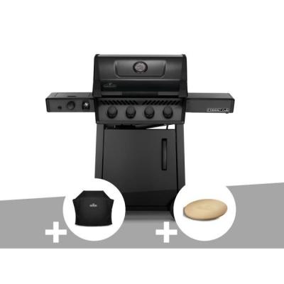 NAPOLEON Barbecue &agrave; gaz phantom freestyle 425 sib noir mat 4 br&ucirc;leurs + housse de protect