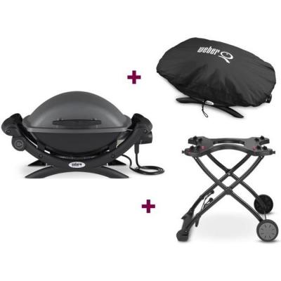 WEBER Barbecue &eacute;lectrique Q 1400 + Housse + Chariot - 