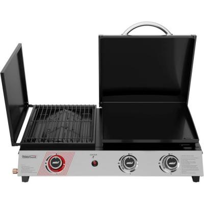 ROYAL GOURMET Barbecue Gaz Portable - 3 en 1 Plancha et Grille en Emaill&eacute;s Combin&eacute;s-8.5 kW