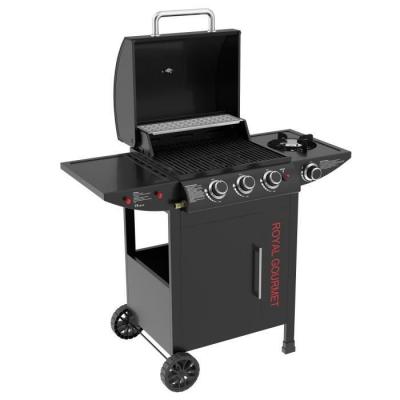 ROYAL GOURMET Barbecue Gaz &agrave; 3+1 Br&ucirc;leurs - Gril &agrave; Gaz sur Chariot - Puissance 11,5 kW