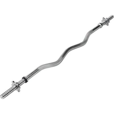 GORILLA SPORTS Barre Curl avec bagues de serrage en forme d'&eacute;toile 120cm