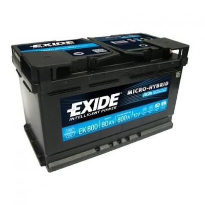 EXIDE  - batterie agm L4 12V 80AH 800A 315X175X190 +d EK800