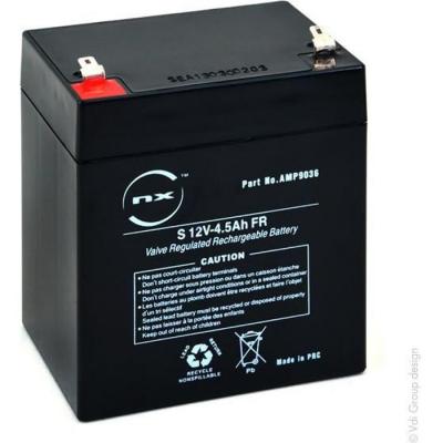 NX Batterie plomb AGM  4.5-12 General Purpose FR 12V 4.5Ah F4.8 - 