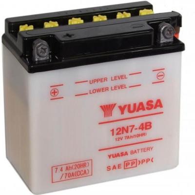 YUASA Batterie  pour Moto Suzuki 500 GT 1975 &agrave;  1978 12N7-4A / 12V 7Ah