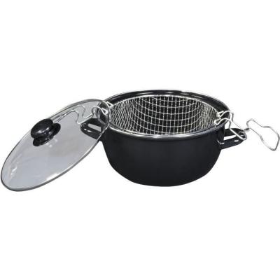 BAUMALU Friteuse traditionnelle email noire 26 cm