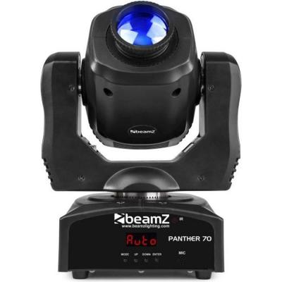 BEAMZ  Panther 70 - Lyre Spot LED 70W, mode DMX, roue de 7x Gobos, 7 couleurs