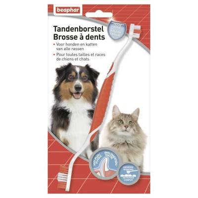 BEAPHAR  Brosse &agrave; dents - Pour chien et chat
