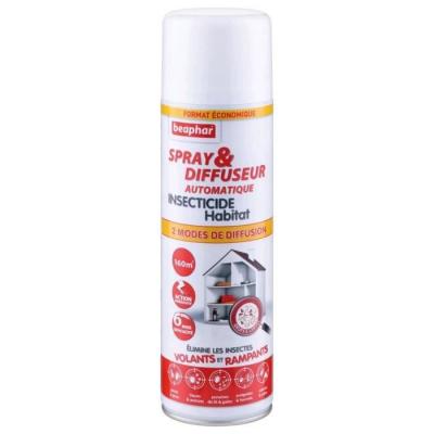 BEAPHAR  Spray et Diffuseur Automatique Insecticide Habitat 500ml