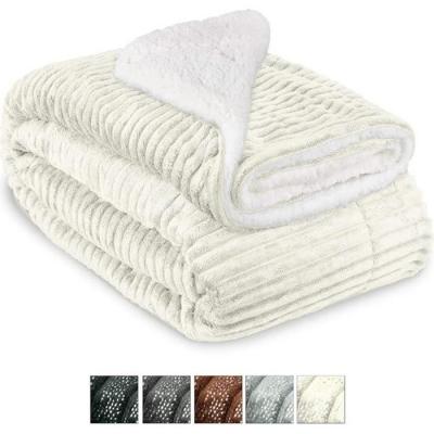 BEAUTISSU HOME STYLE Couvre lit Elisa Couverture Polaire avec Impressions Scintillantes Nature, 200cm, 150cm - Beautissu