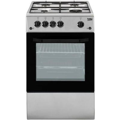 Cuisini&egrave;re Beko CSS42014FS - Noir, Argent - Gaz - 54 L