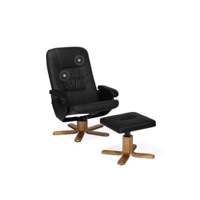 Beliani - Fauteuil massant et chauffant en simili-cuir noir RELAXPRO