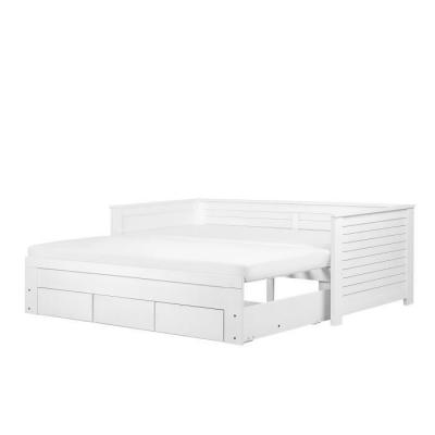 BELIANI  - Lit gigogne en bois blanc 90 x 200 cm CAHORS