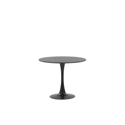 Beliani - Table de salle &agrave; manger noire et ronde 90 cm BOCA