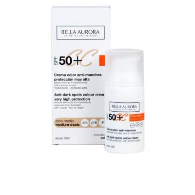 BELLA AURORA Cc Cr&egrave;me Anti-Taches Spf50+ Ton Moyen -  - Cr&egrave;me Teint&eacute;e