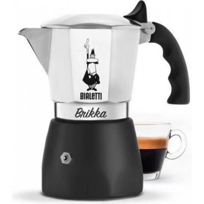 BIALETTI  Cafeti&egrave;re 2 tasses Brikka nouveau mod&egrave;le 0007312 Noir