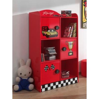 VIPACK Biblioth&egrave;que pour lit voiture - rouge SCBI120R