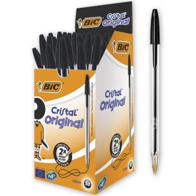 BIC  Stylo bille  Cristal - noir - Lot de 50