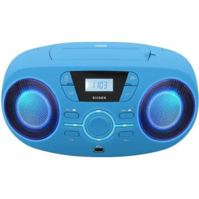 BIGBEN Lecteur CD/USB portable  avec effets lumineux Bleu 