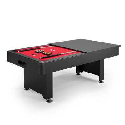 SOKKER Table convertible billard am&eacute;ricain noir 212 x 118 x 86 avec accessoires et plateau d&icirc;natoire 