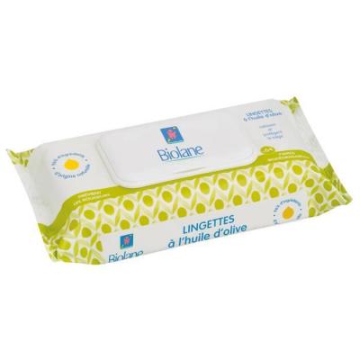 BIOLANE  Change Lingette au Liniment Huile d'Olive 64 unit&eacute;s