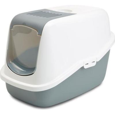 SAVIC  Nestor Maison de toilette pour chat - gris clair/blanc