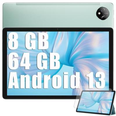 BLACKVIEW Tab 80 Tablette Tactile 10.1 Android 13 Octa-core 8Go+64Go/SD 1To 7680mAh Face ID,5G Wifi,4G Dual SIM Tablette PC - Vert 