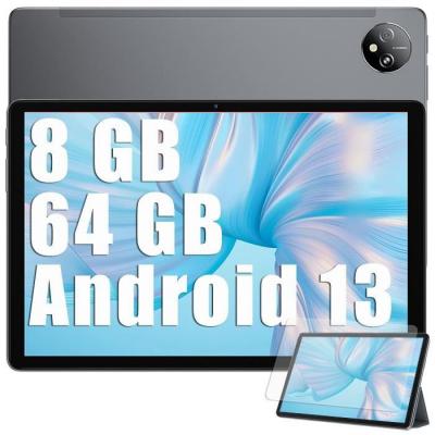 BLACKVIEW Tab 80 Tablette Tactile 10.1 Android 13 Octa-core 8Go+64Go/SD 1To 7680mAh Face ID,5G Wifi,4G Dual SIM Tablette PC - Gris 