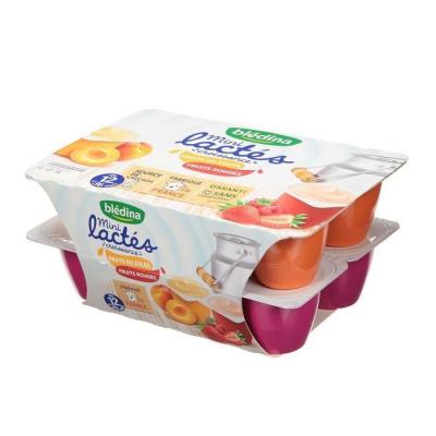 BLEDINA Mini lact&eacute;s croissance fruits rouges et fruits du soleil - de 12 &agrave; 36 mois, Bl&eacute;dina (12 x 55 g) 