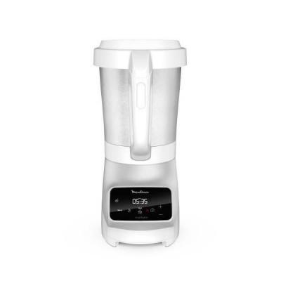MOULINEX  - Blender chauffant Soup et Plus avec panier vapeur 1100 w Argent et Blanc