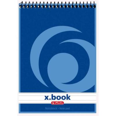 HERLITZ  Bloc-notes &agrave; spirale x.book, A7, 50 pages, lign&eacute; - Lot de 35