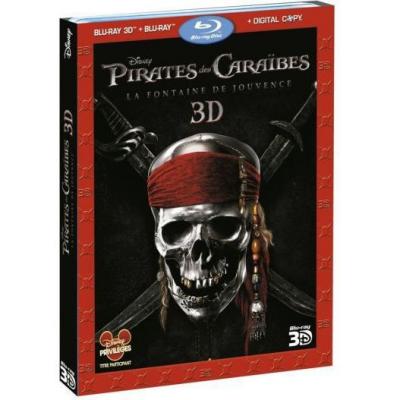 Blu-Ray 3D Pirates Des Cara&iuml;bes 4 + Blu-Ray + Copi