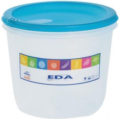 EDA Bo&icirc;te Ronde 2 L Naturel Couvercle Turquoise - David Georges