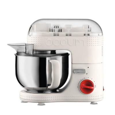 BODUM  BISTRO Robot de cuisine &eacute;lectrique, 700 W, bol inox 4.7 l Blanc