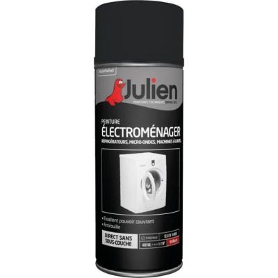 JULIEN  Peinture A&eacute;rosol pour Electrom&eacute;nagers - Noir Brillant 400ml