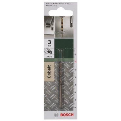 BOSCH  2609255065 Foret &agrave; M&eacute;taux Rectifi&eacute; Hss-Co Din 338 Longueur 61 Mm Diam&egrave;tre 3 Mm